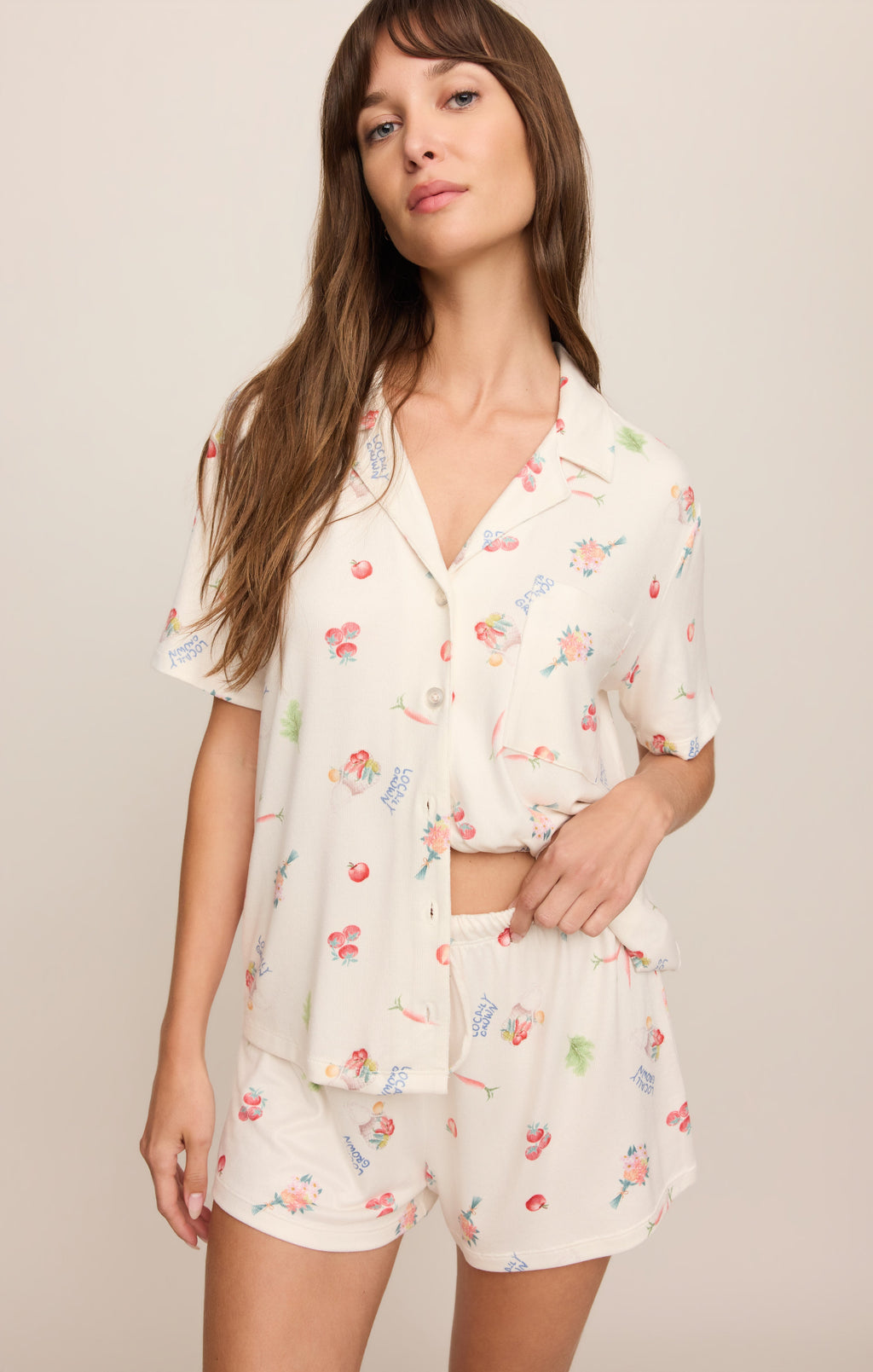 Sunday Market Silky Jersey PJ Top