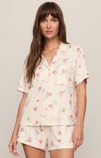 Sunday Market Silky Jersey PJ Top