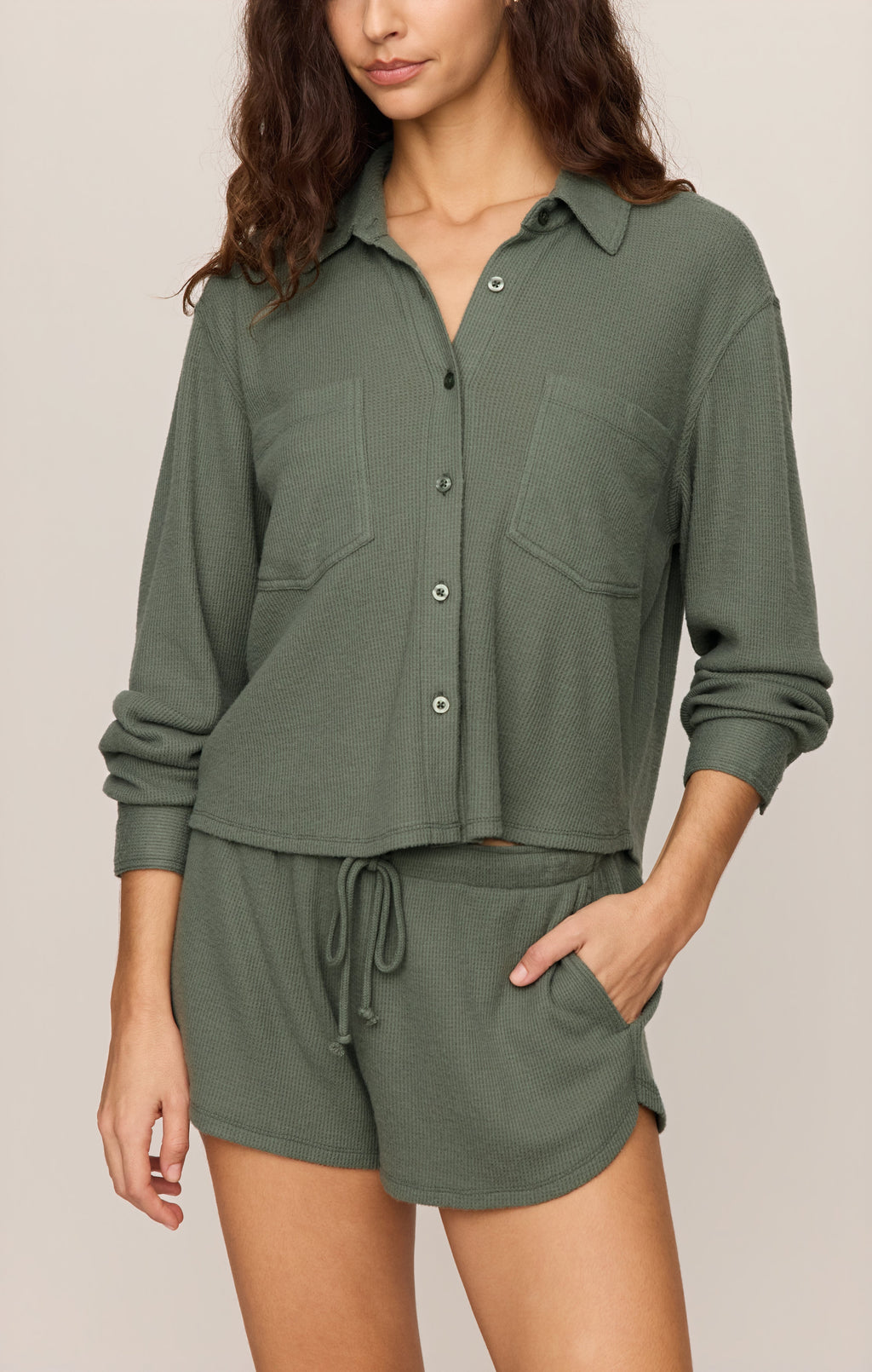 Waffle Brushed Thermal Shirt