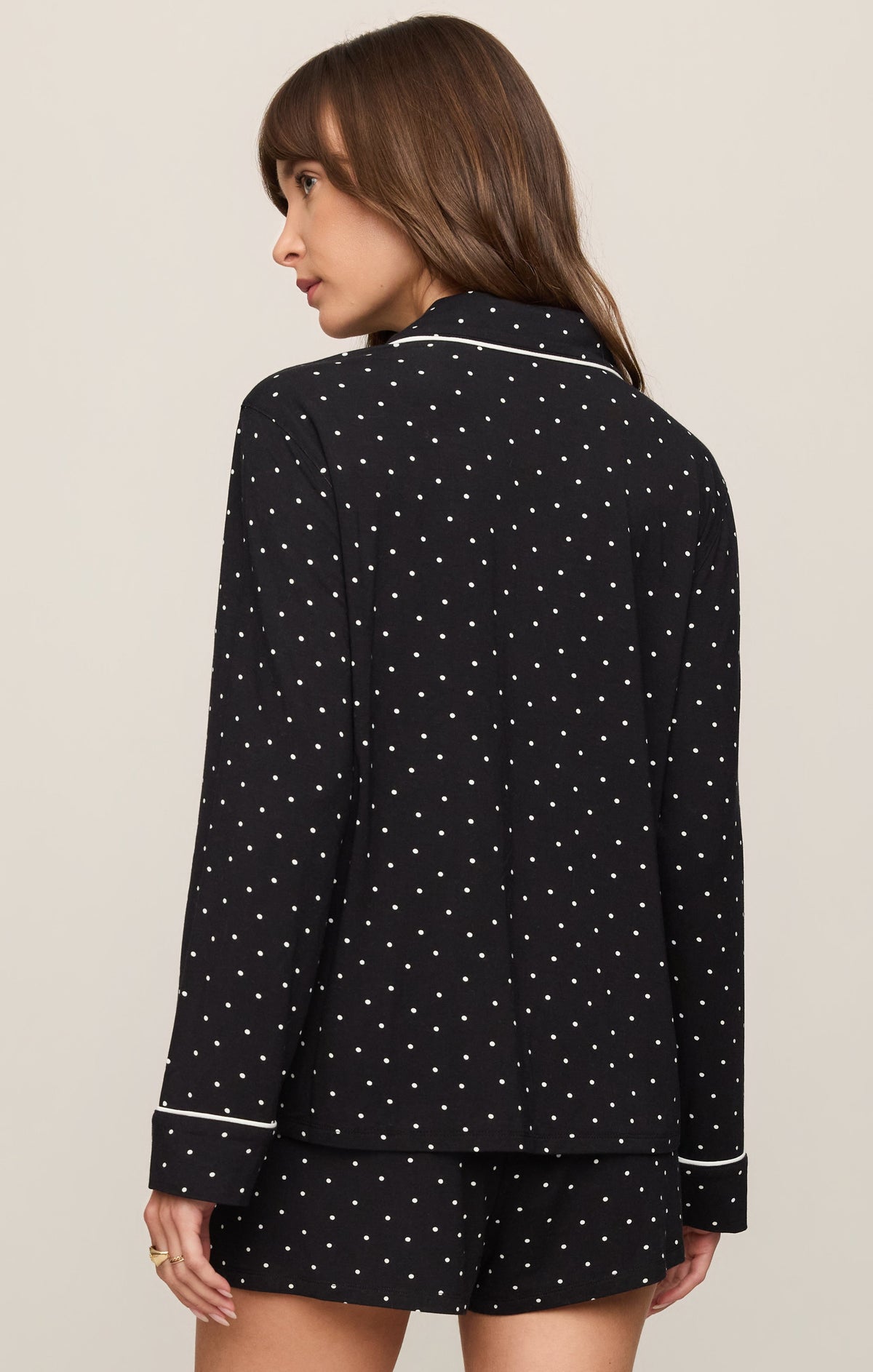 The Luxe Dot PJ Top