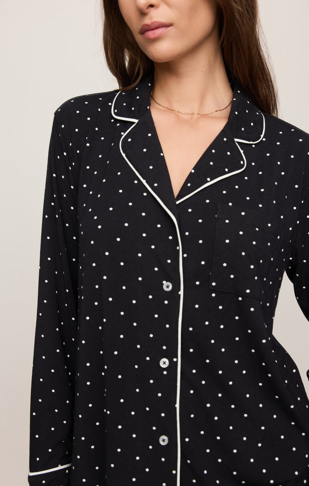 The Luxe Dot PJ Top