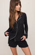 The Luxe Dot PJ Top