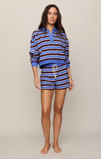 Low Key Stripe Fleece Henley