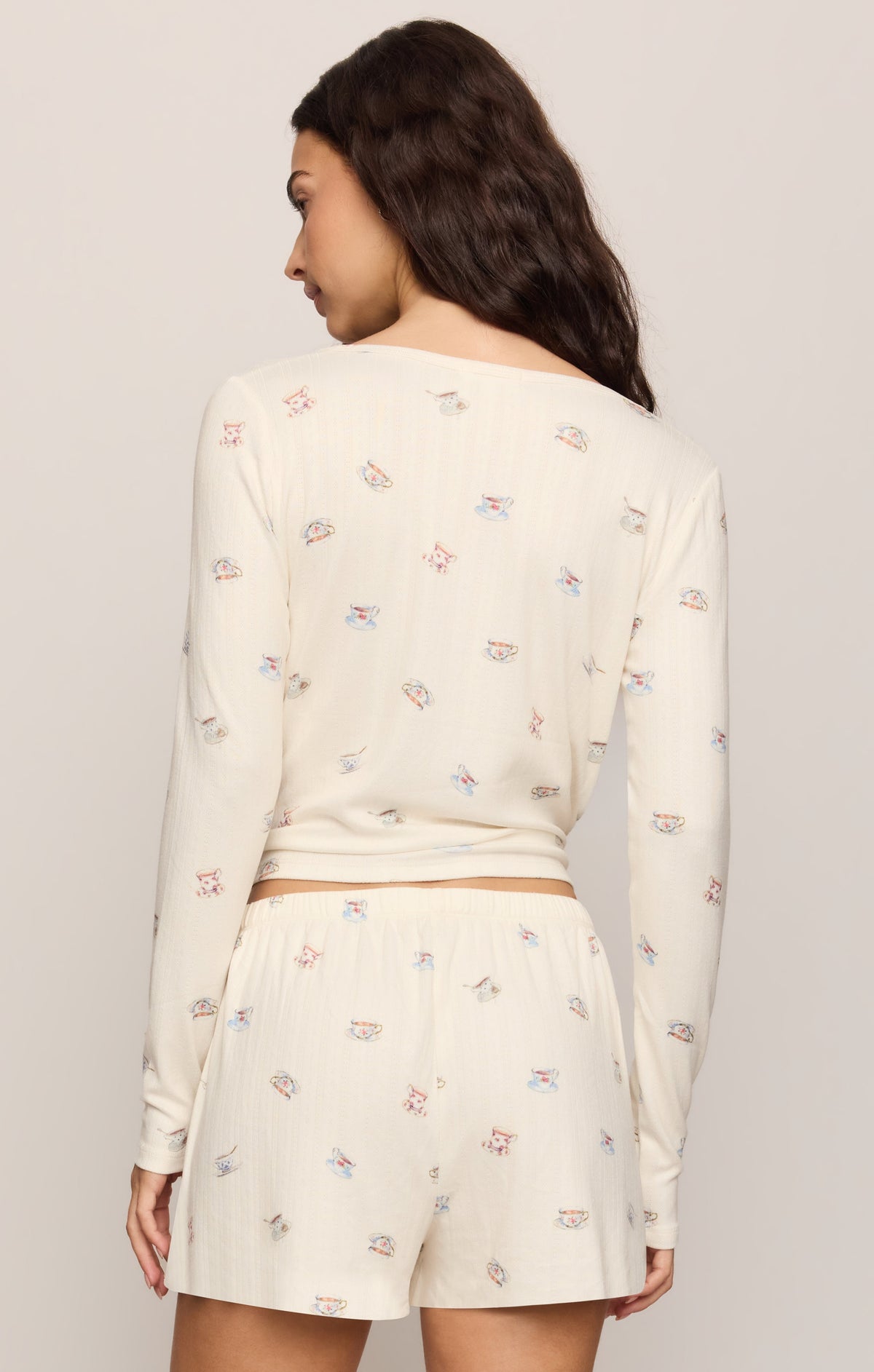 Tea Time Silky Pointelle Top
