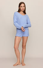 Daydreamer Silky Rib V-Neck