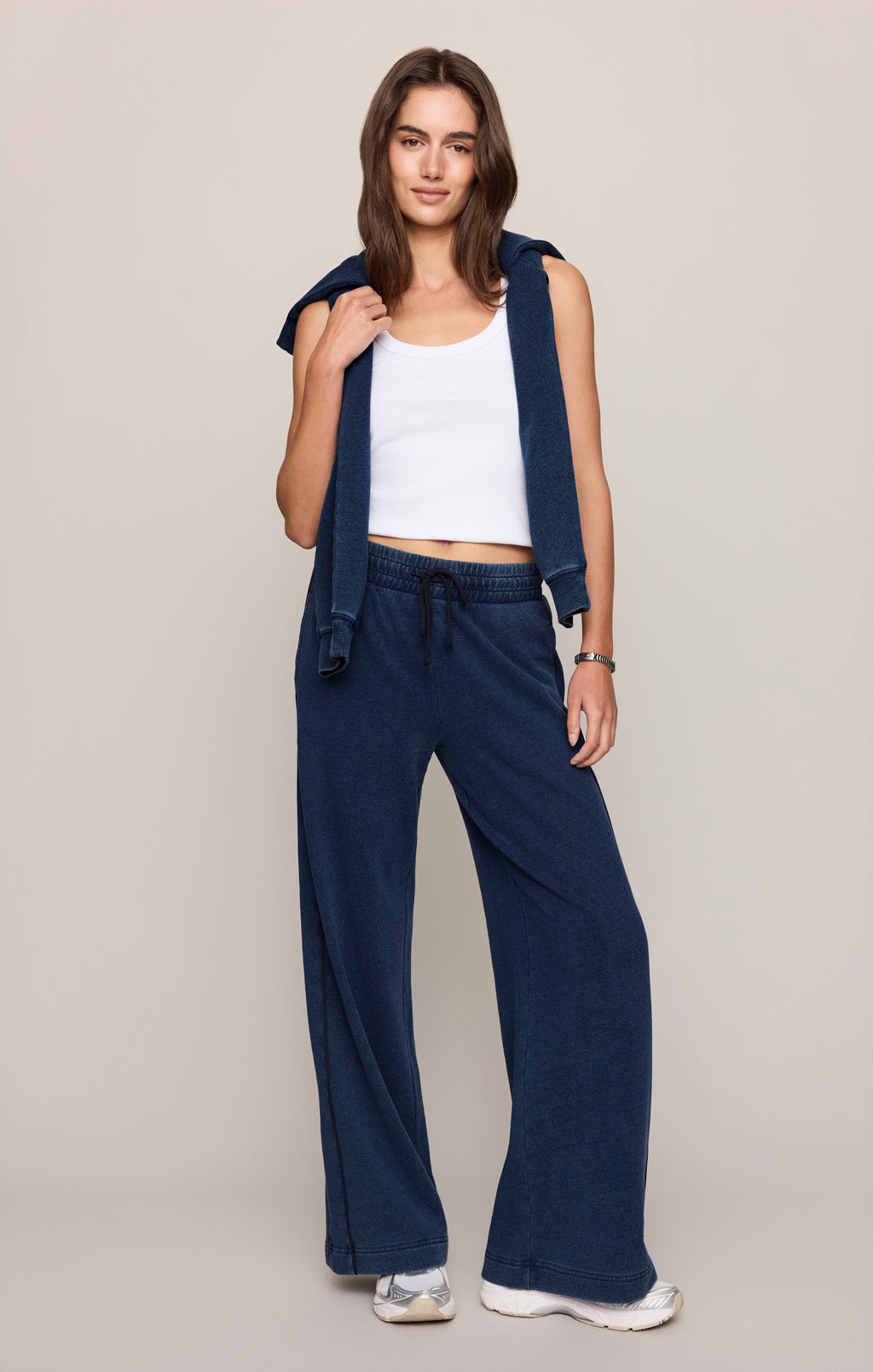 Sport Stripe Knit Denim Pant
