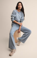 Sport Stripe Knit Denim Pant