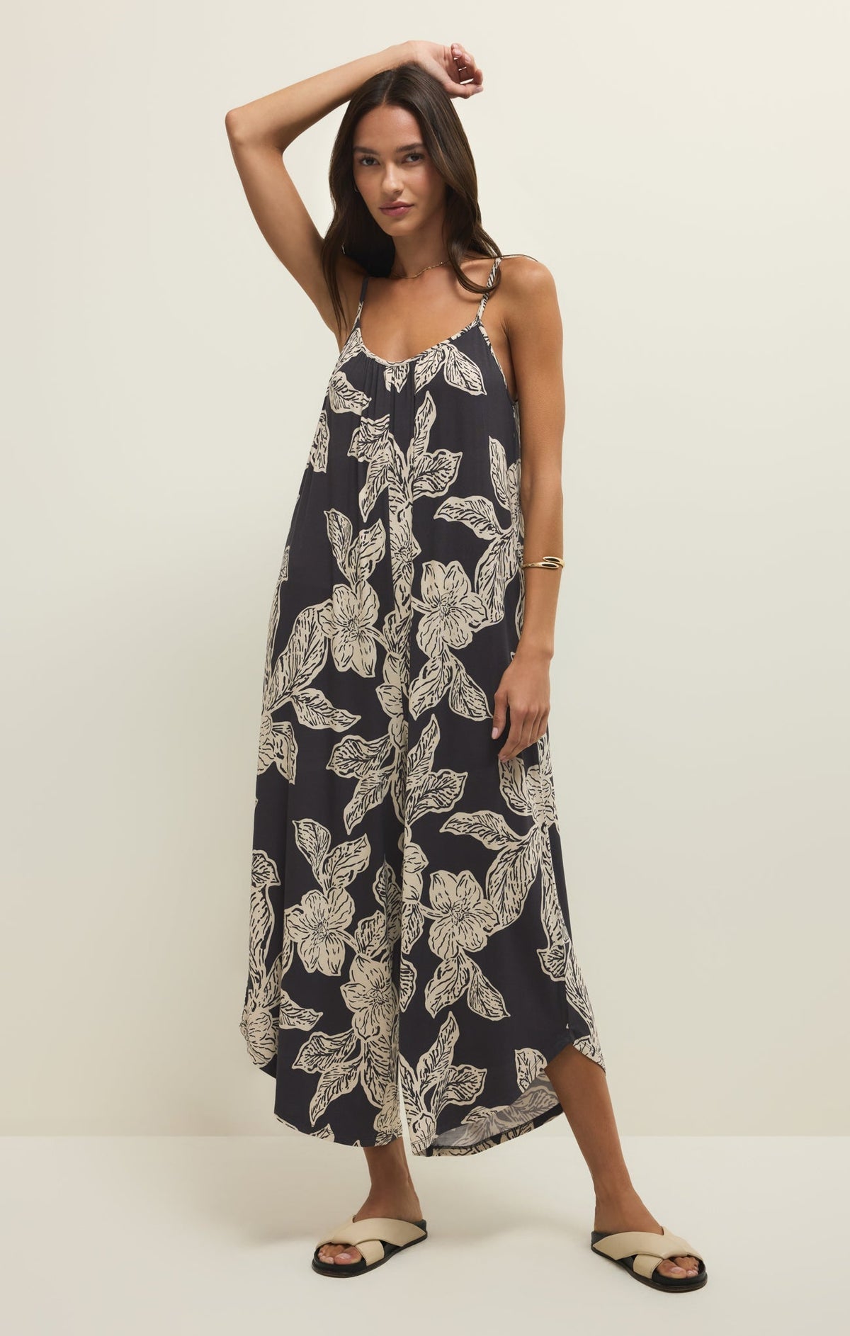 Flared Asha Floral Jumpsuit