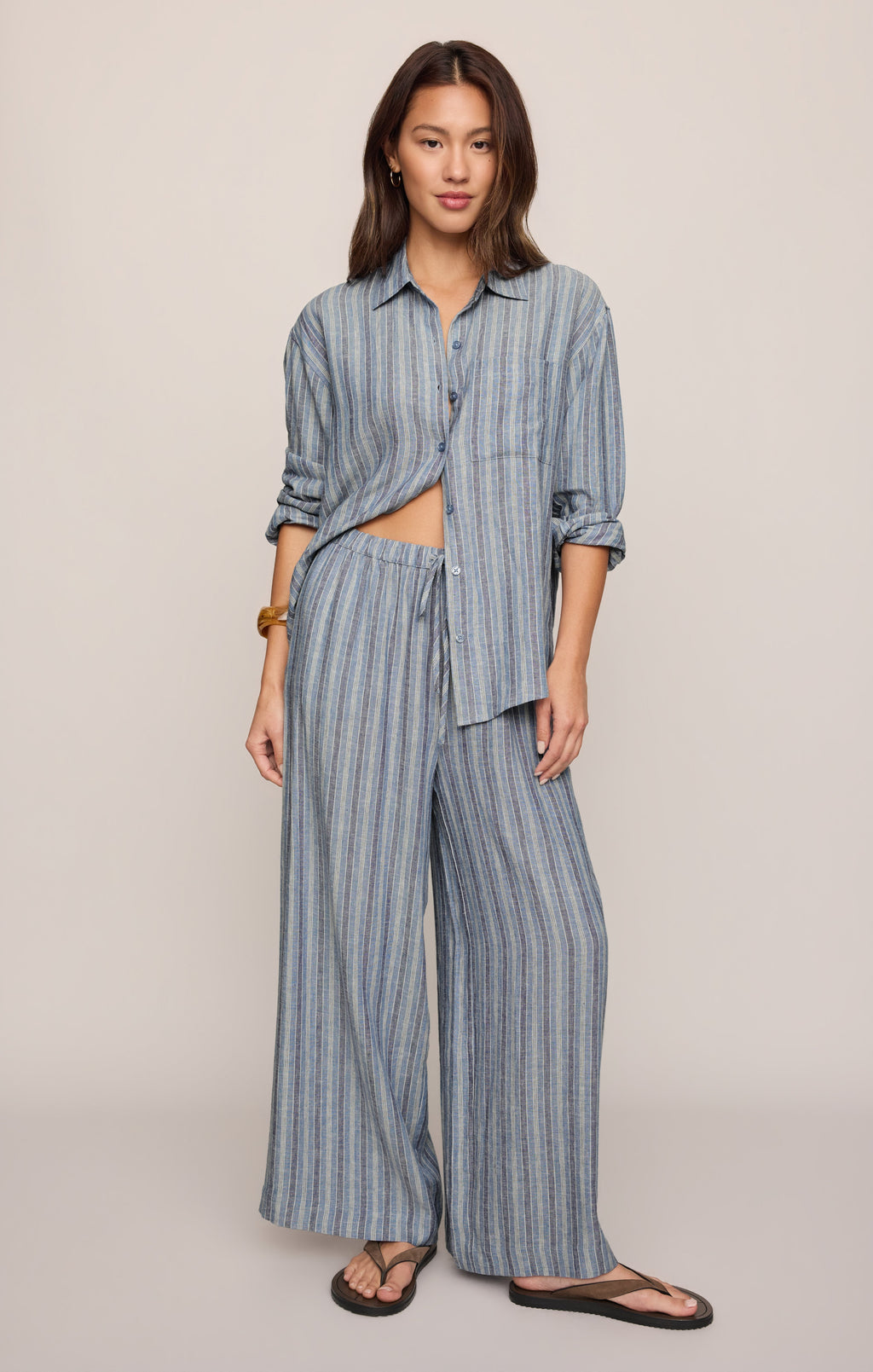 The Perfect Striped Linen Pant