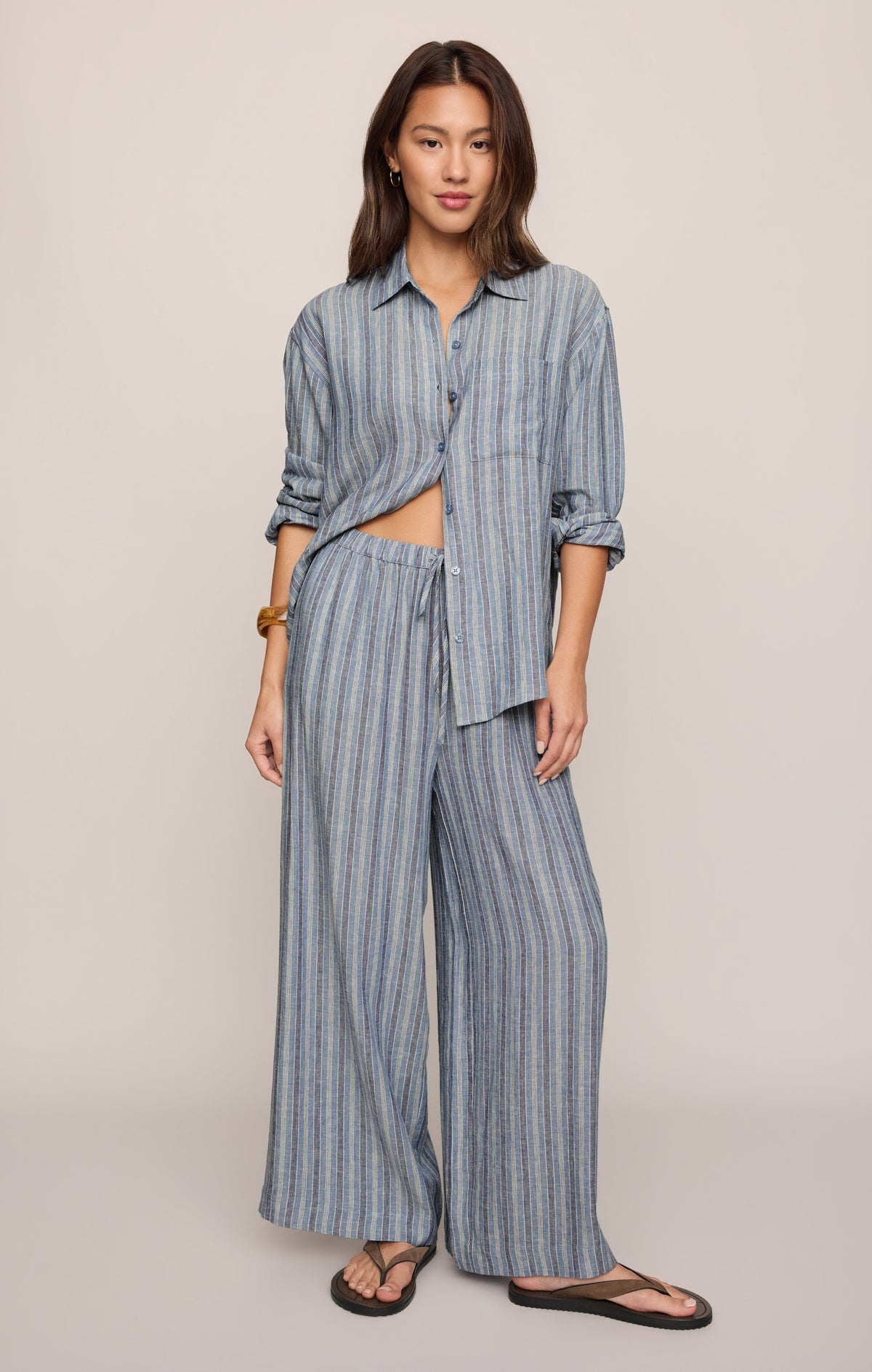 The Perfect Striped Linen Pant