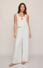 Charli Cropped Linen Tank
