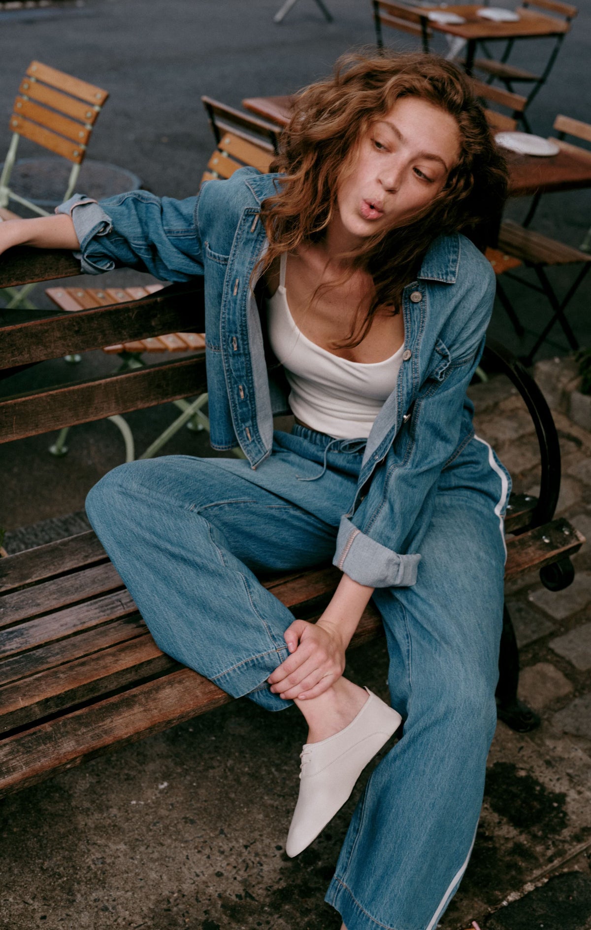 The Sidelines Denim Track Pant