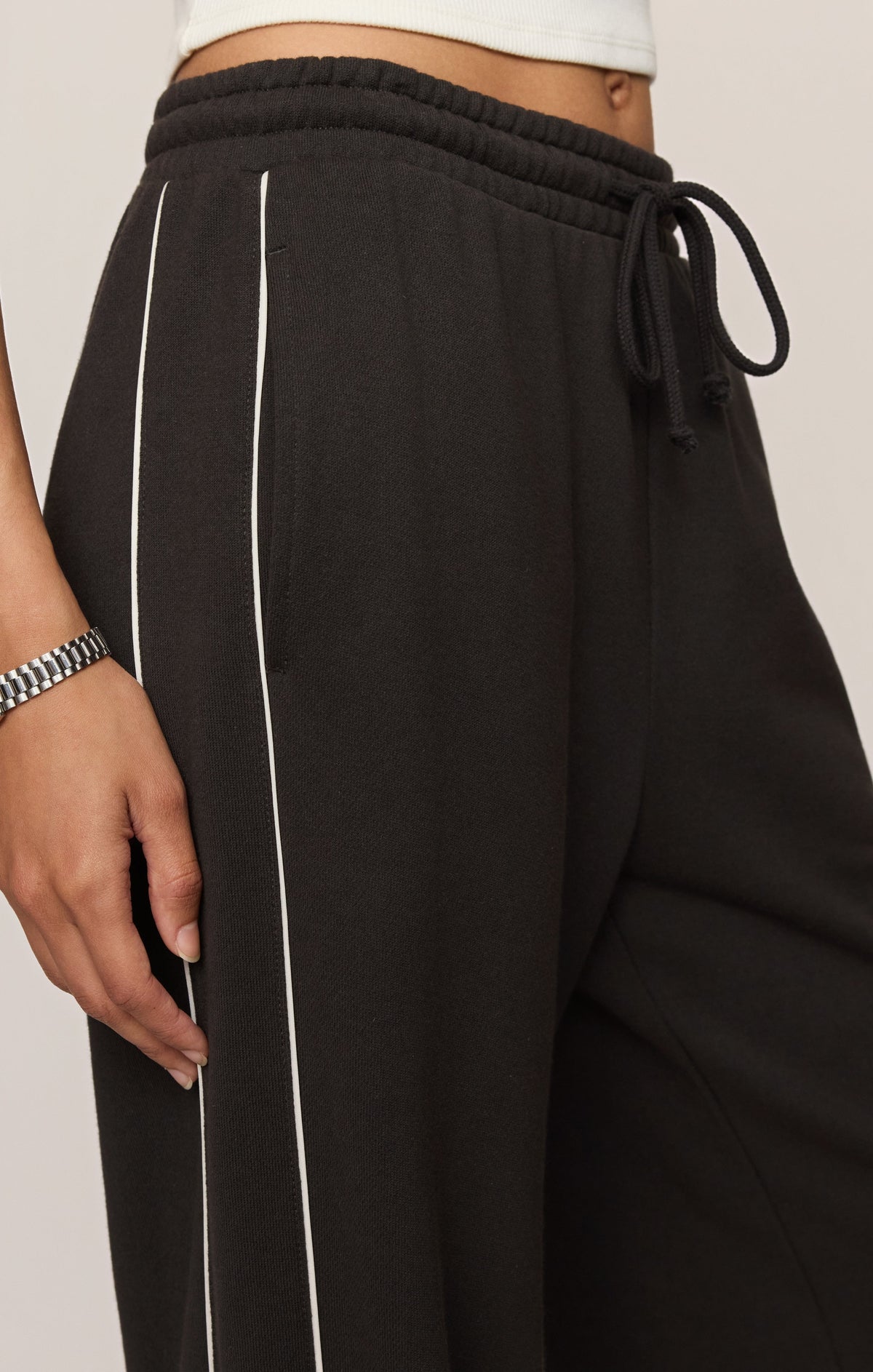 Sport Stripe Knit Denim Pant