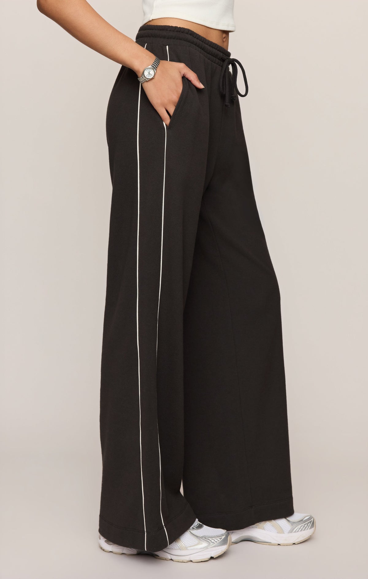 Sport Stripe Knit Denim Pant