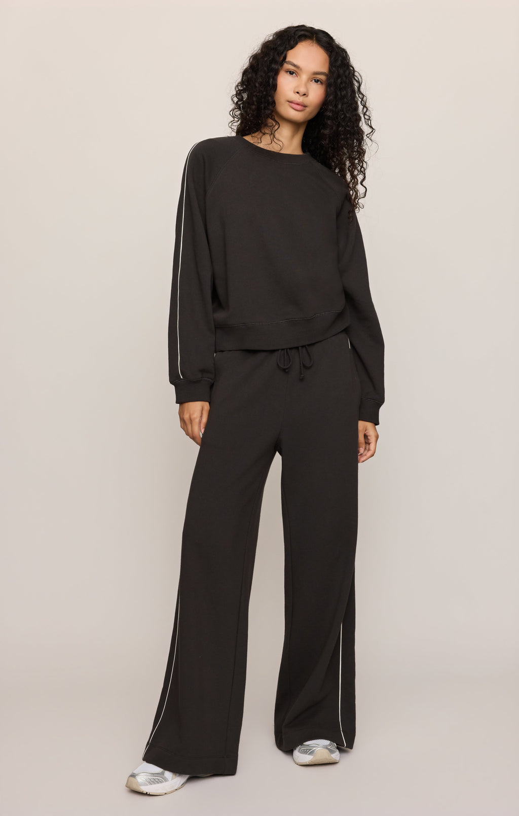 Sport Stripe Knit Denim Pant