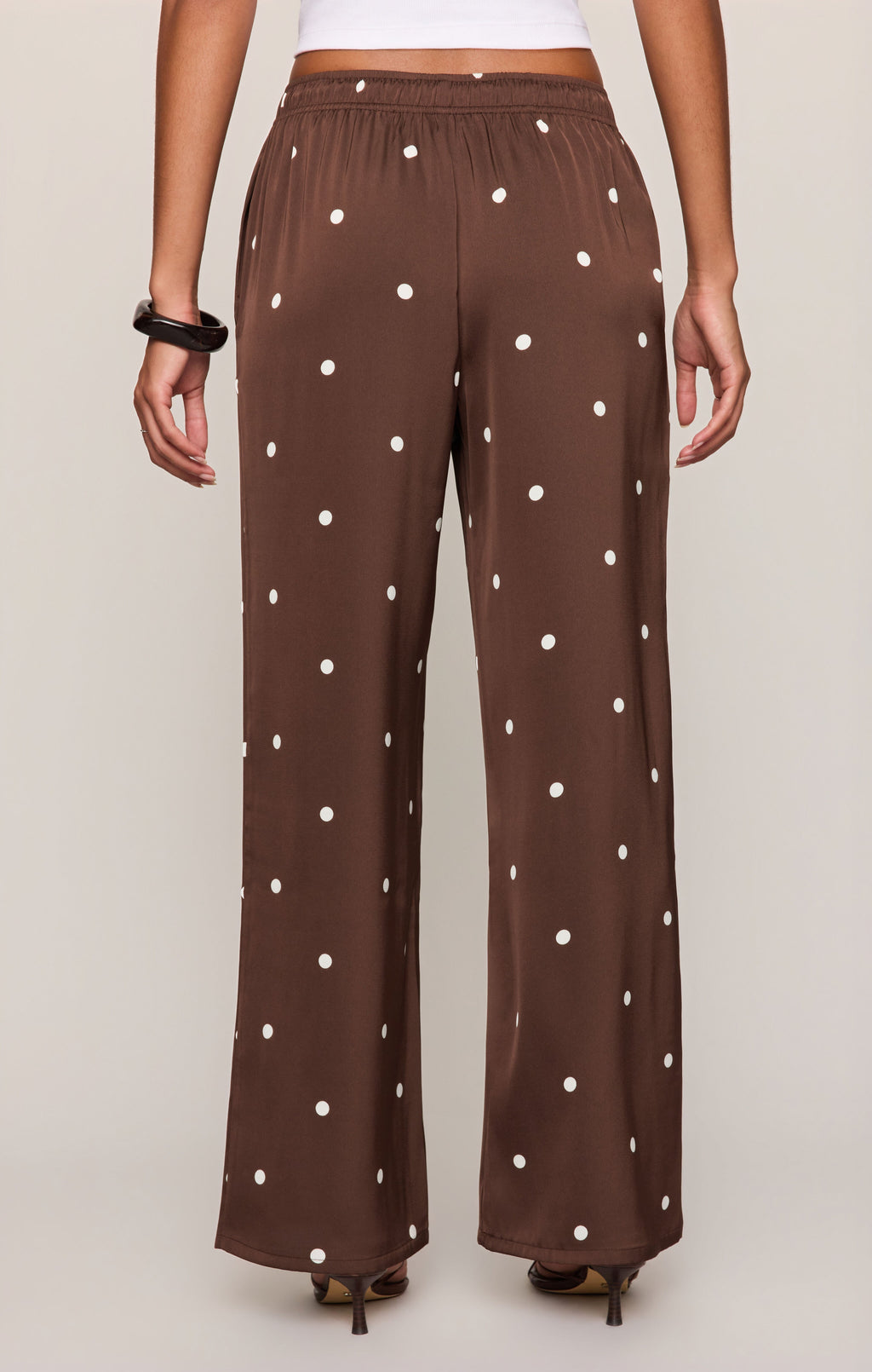Lara Satin Dot Wide Leg Pant