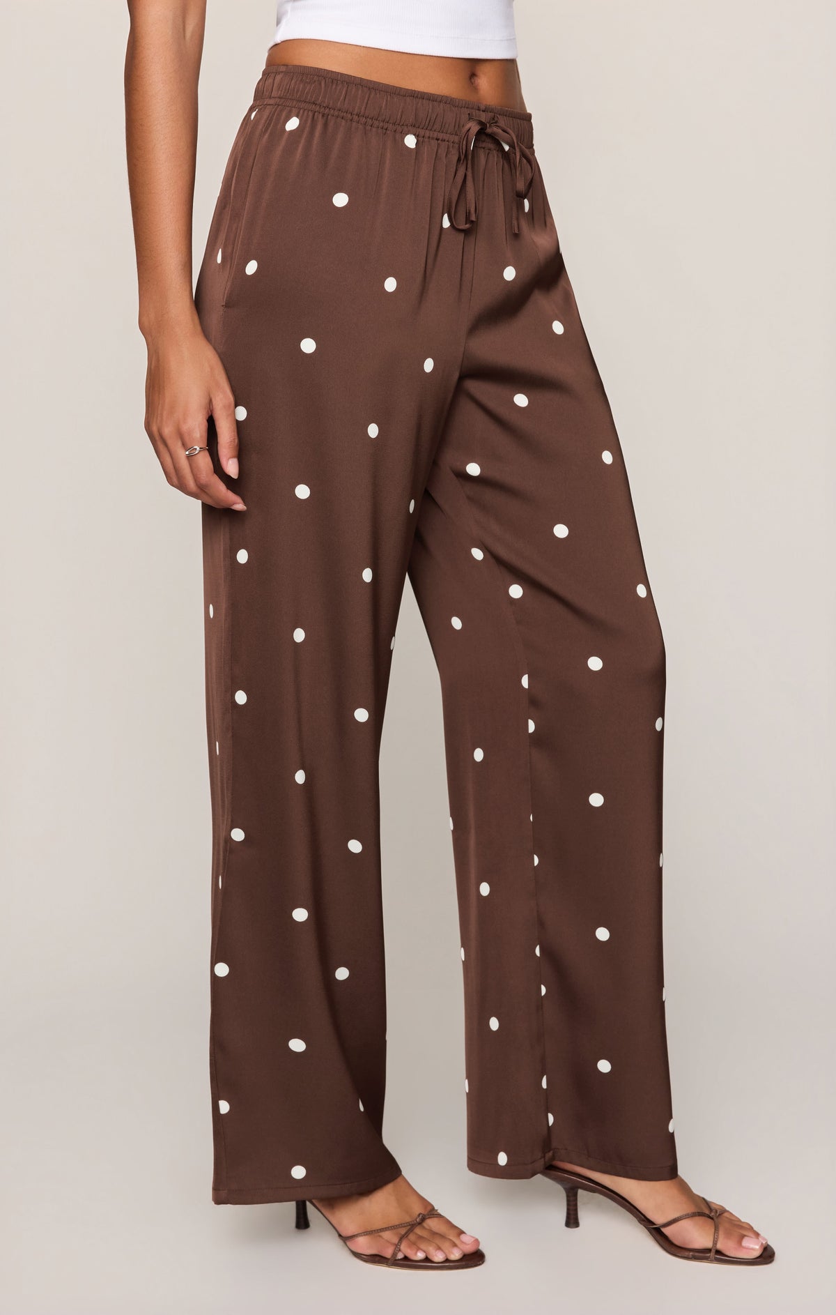 Lara Satin Dot Wide Leg Pant