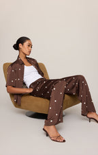 Lara Satin Dot Wide Leg Pant