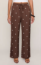 Lara Satin Dot Wide Leg Pant
