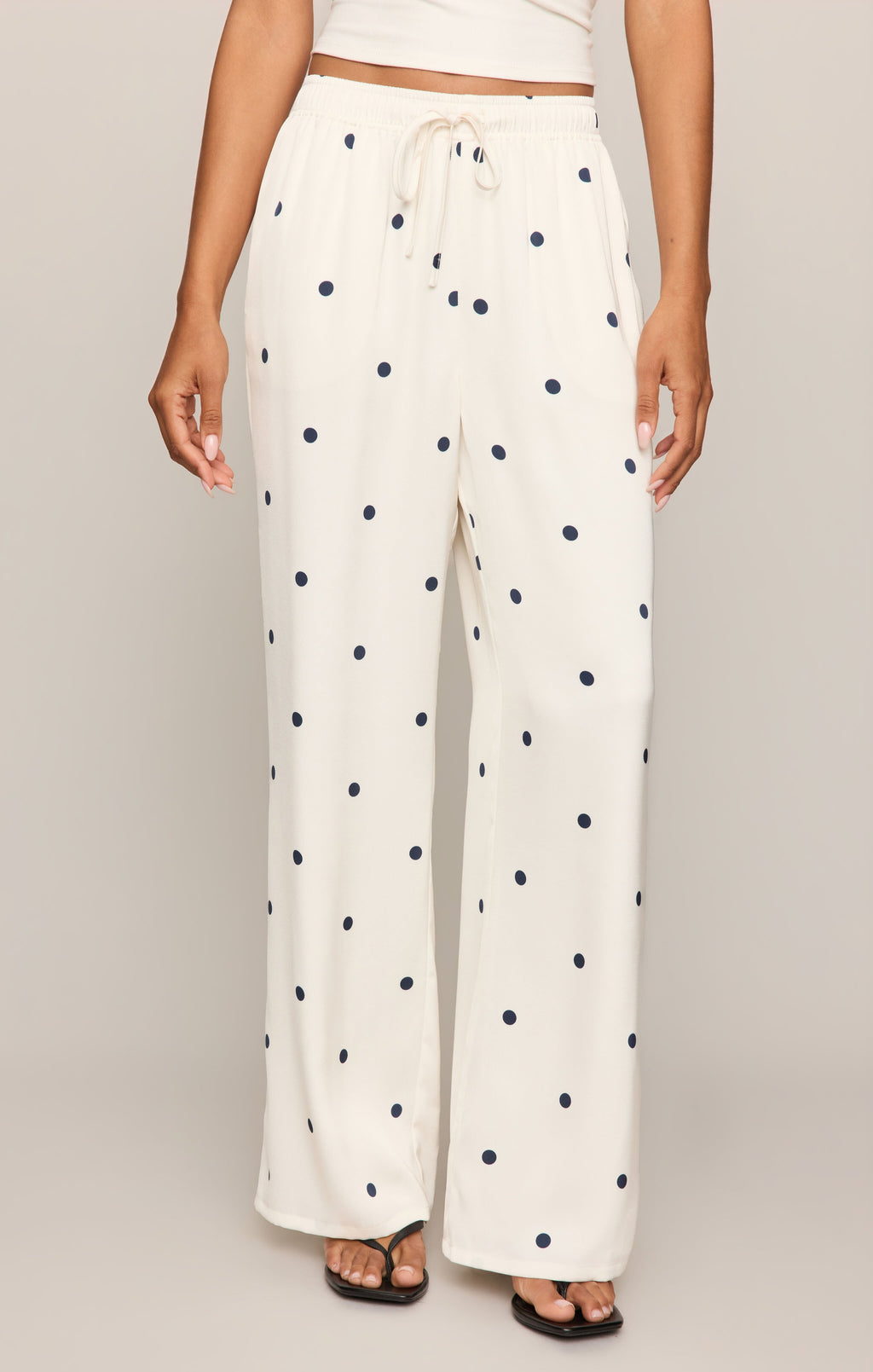 Lara Satin Dot Wide Leg Pant
