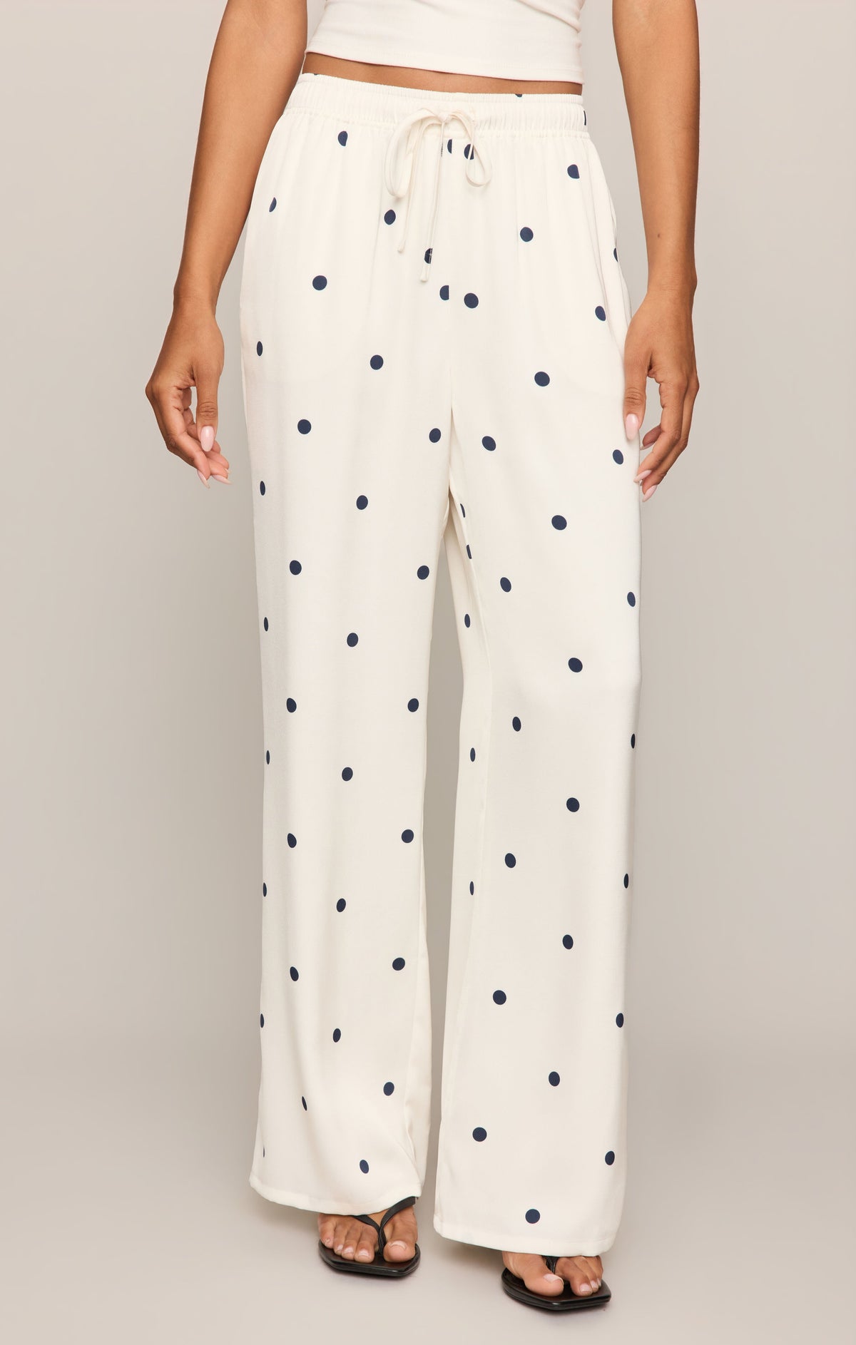 Lara Satin Dot Wide Leg Pant