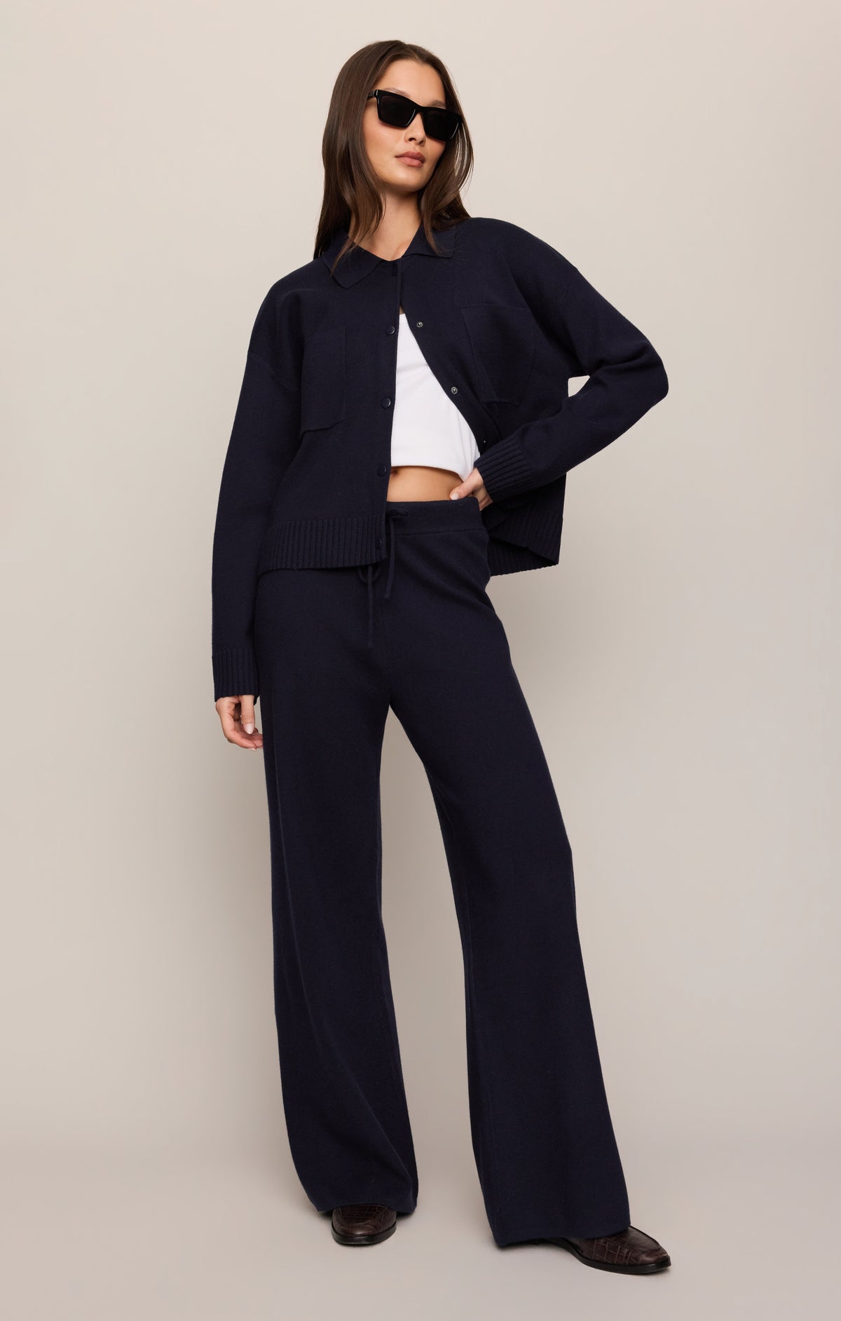 Take It Easy Wide Leg Sweater Pant