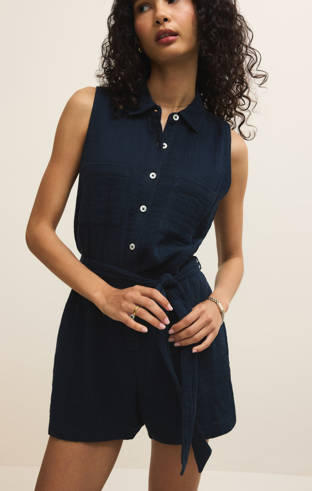 New Light Airy Gauze Romper