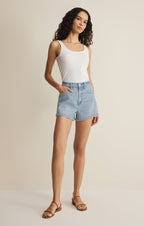 Camila High-Rise A-Line Denim Short