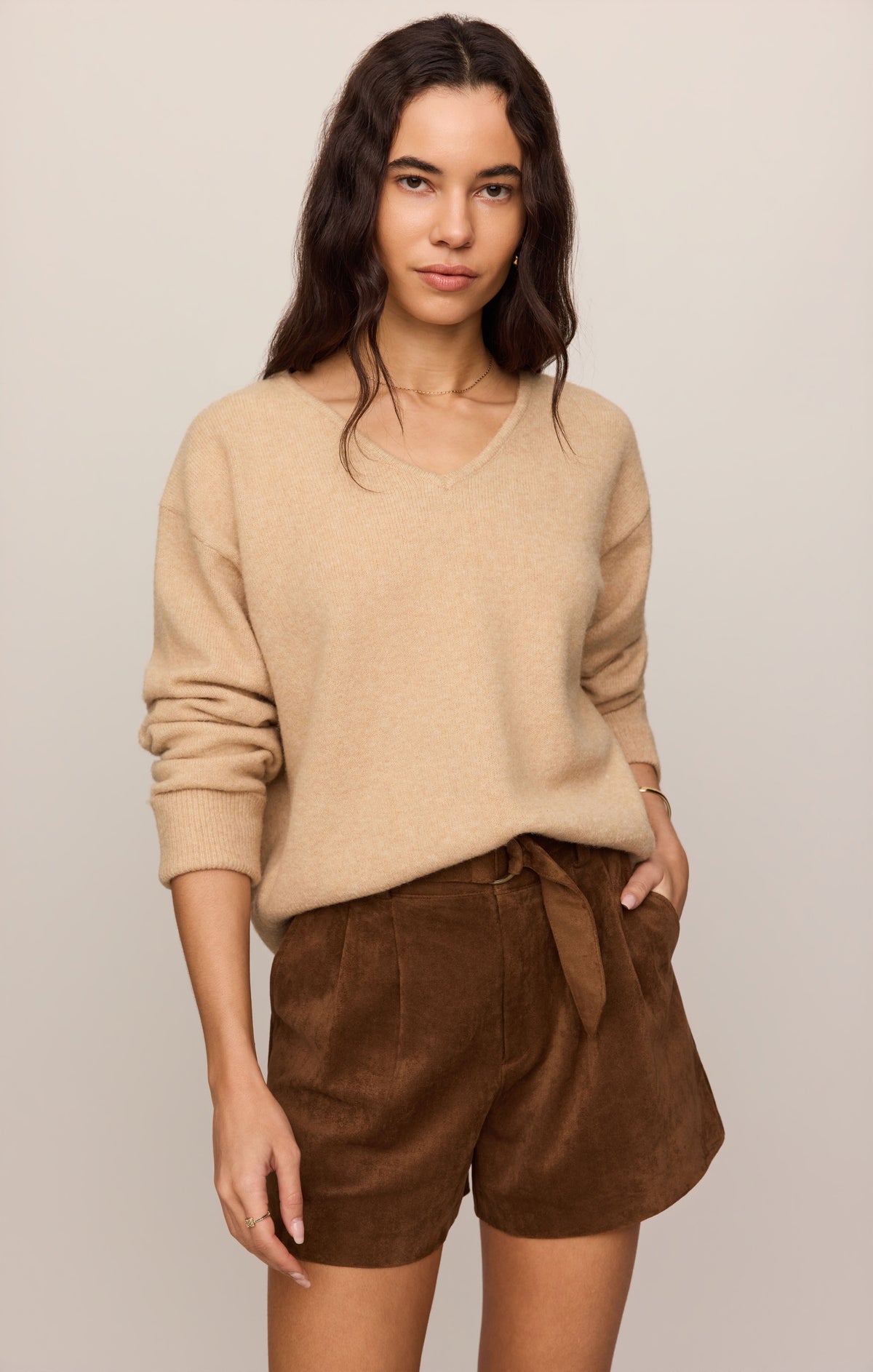 Ivory Suede Short