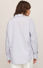 Elevated Poplin Relaxed Button Up Top