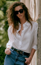 Elevated Poplin Relaxed Button Up Top