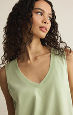 Sloane V-Neck Cotton Jersey Tank