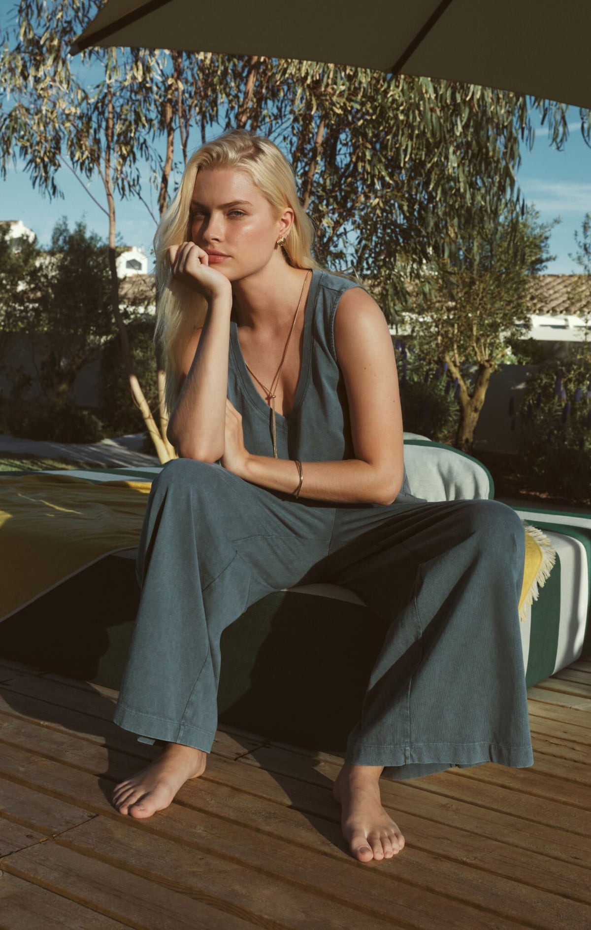 Sloane V-Neck Cotton Jersey Tank