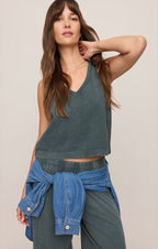 Sloane V-Neck Cotton Jersey Tank