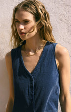 Solace V-Neck Jersey Denim Tank
