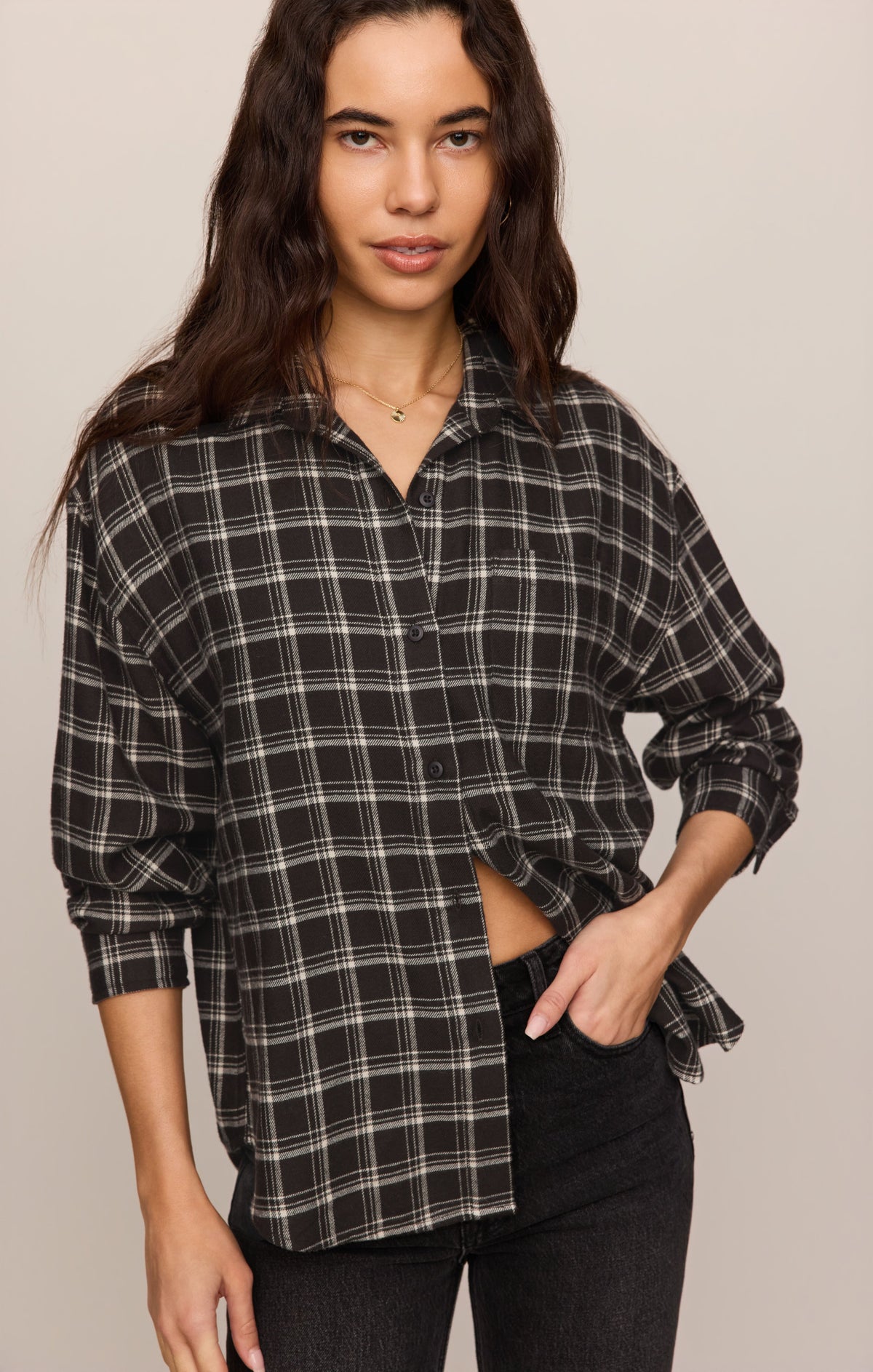 River Plaid Button Up