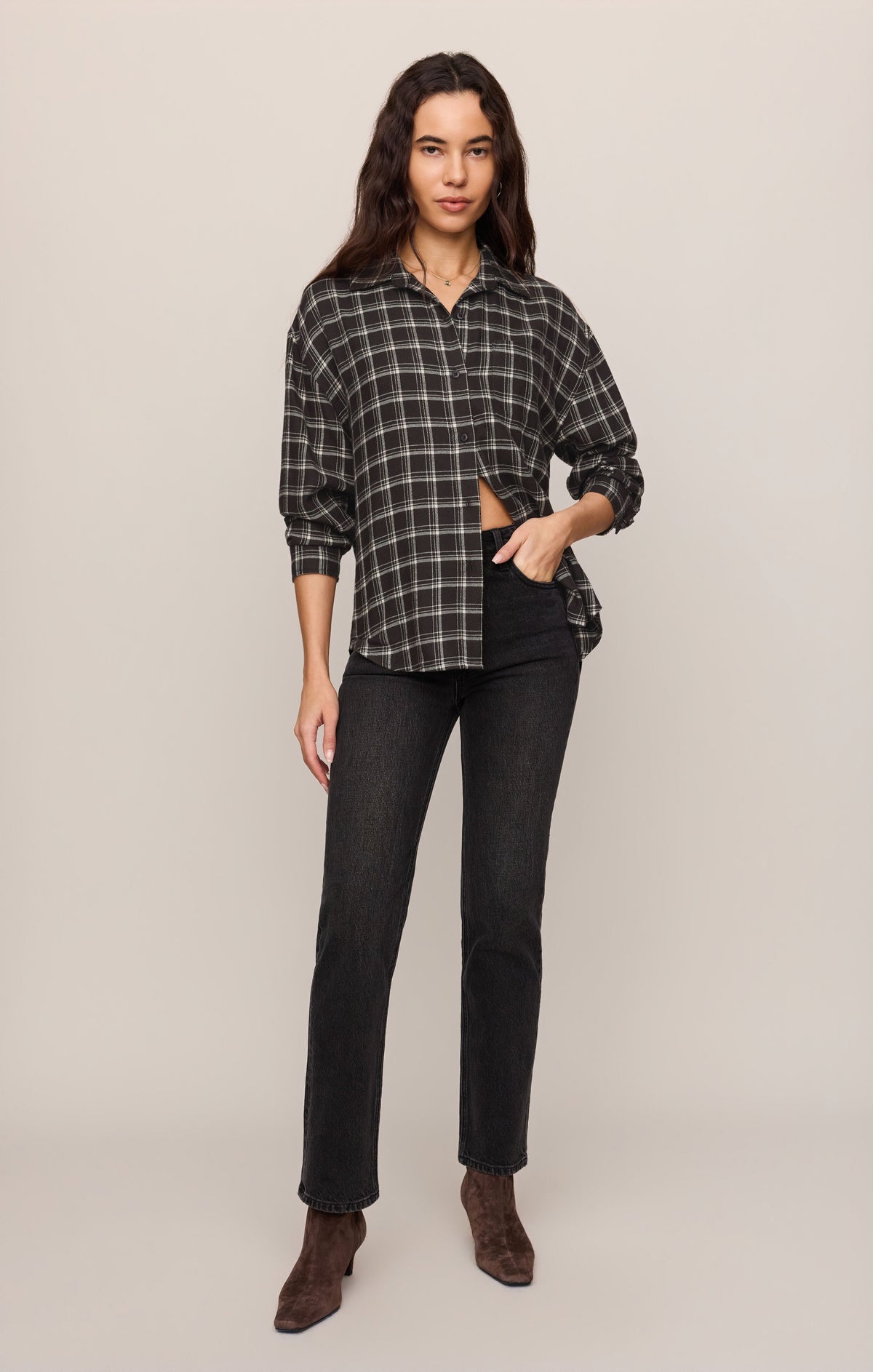 River Plaid Button Up