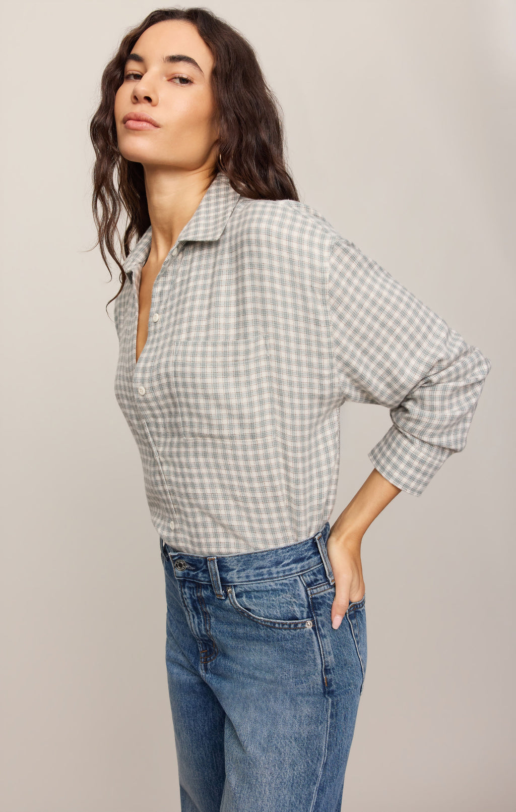 River Plaid Button Up