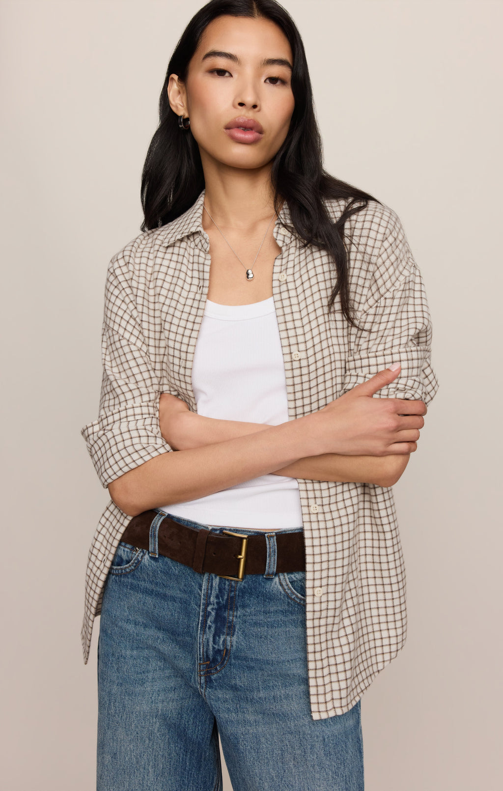 River Plaid Button Up