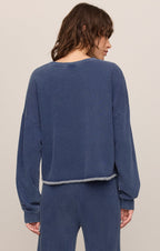 Circuit Knit Denim Sweatshirt