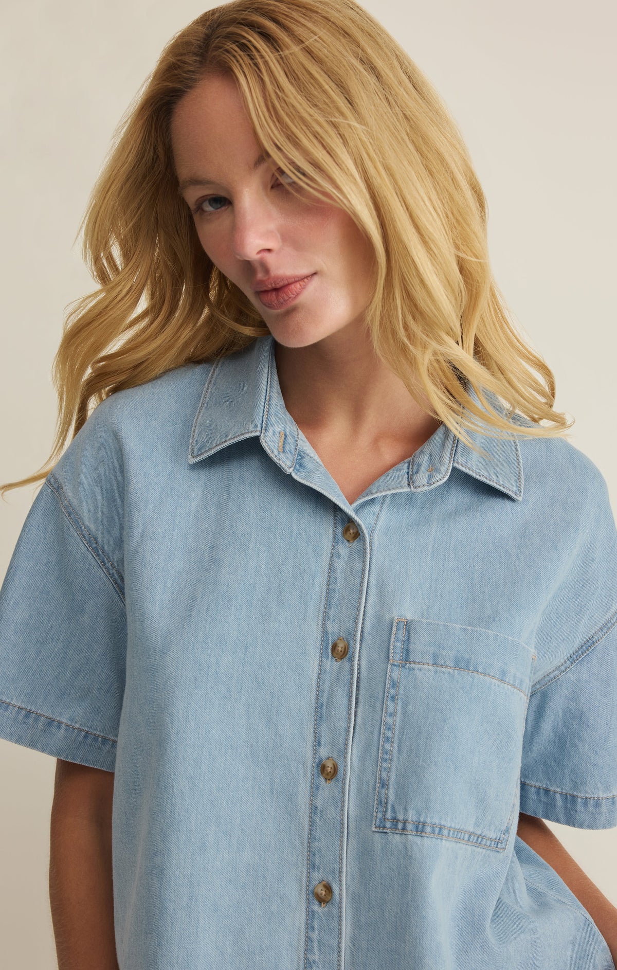 Everyday Denim Button Up