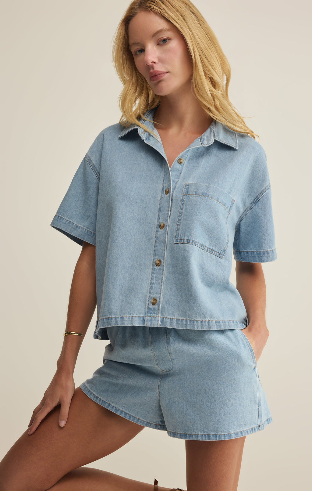 Everyday Denim Button Up