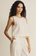 Sun Seeker Twill Cropped Tank
