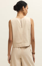 Sun Seeker Twill Cropped Tank