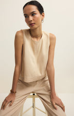 Sun Seeker Twill Cropped Tank