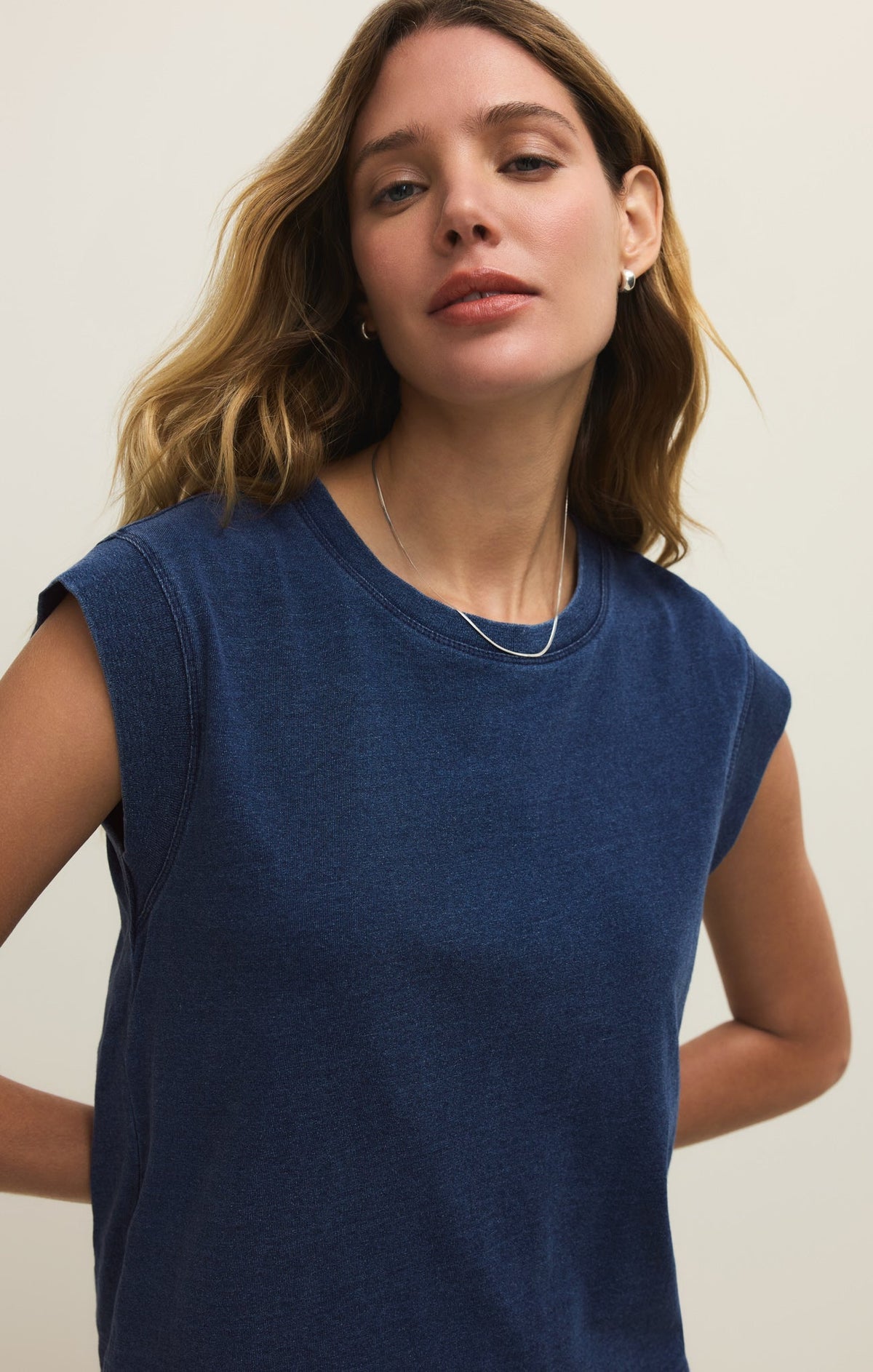 Camino Cotton Jersey Denim Tee