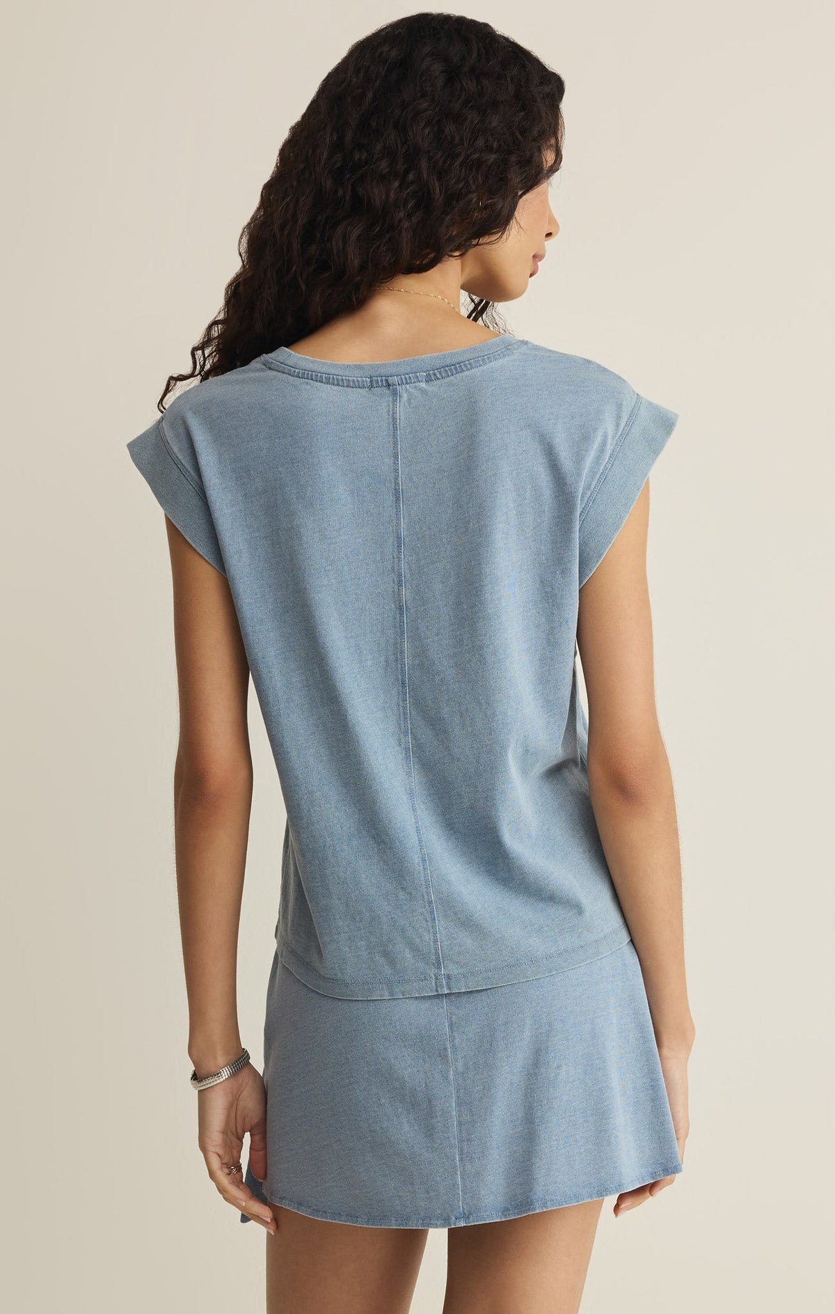 Camino Cotton Jersey Denim Tee