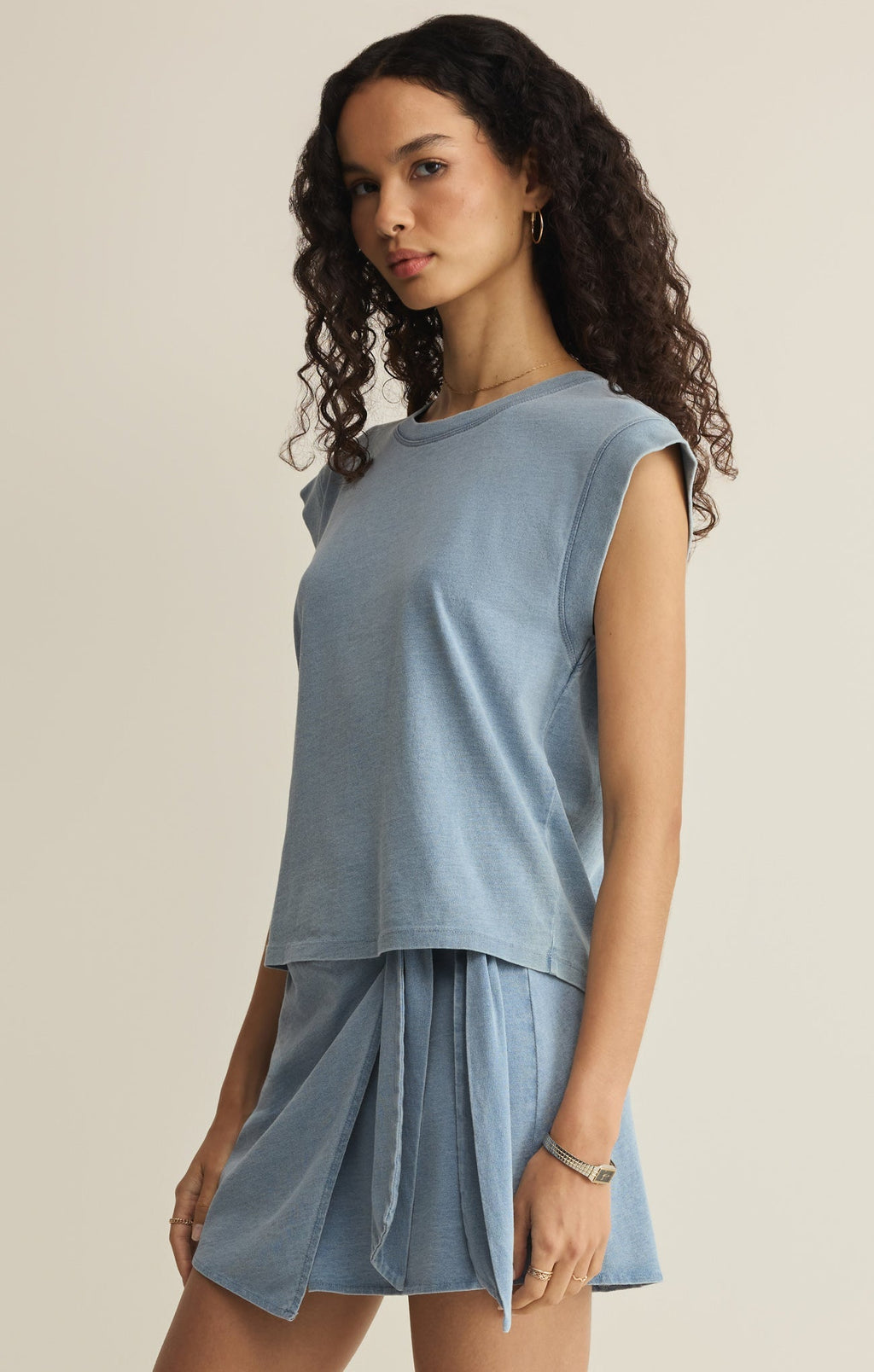 Camino Cotton Jersey Denim Tee