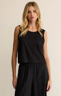 Sloane Linen Cropped Tank