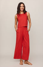Sloane Linen Cropped Tank